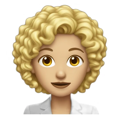 annoying-blond-curly-business-woman sticker