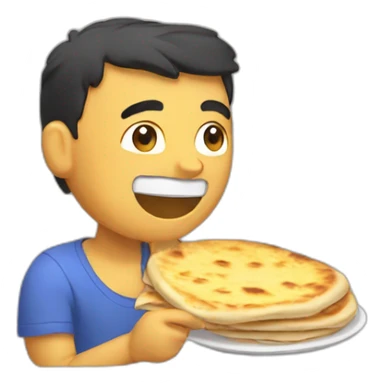 bro eating cheese naans sticker
