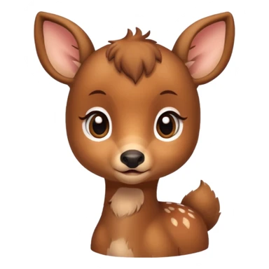 Baby deer with question mark sticker
