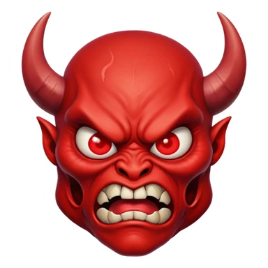 angry demon give a kiss sticker