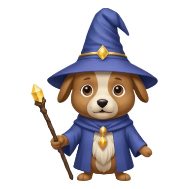 Dog wizard sticker