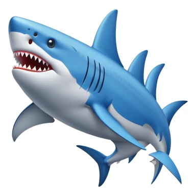 Hazme un tiburón con zapatos de Nike azules sticker