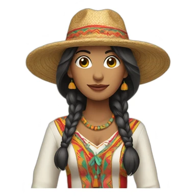 peruvian-style-outfit-woman sticker