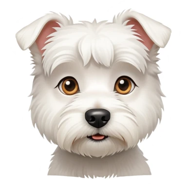 confused little white terrier sticker