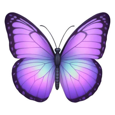 Pastel iridescent purple butterfly sticker