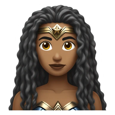 Wonder Woman in dreadlocks  sticker