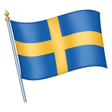Swedish flag mixed with danish sticker