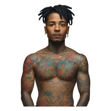 NEUTRO SHORTY WITH ALL HIS TATTOS  sticker