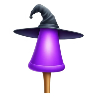 magic wand and hat sticker