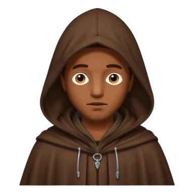 mysterious man in a brownhood sticker