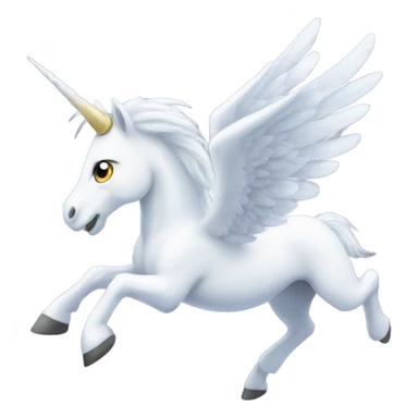 White alicorn in flight sticker