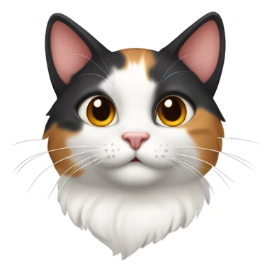 Calico cat with heart sticker