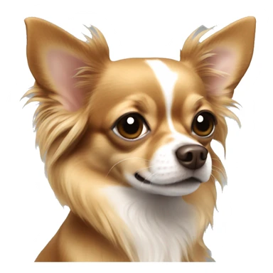 Chihuahua Long Hair Brown sticker