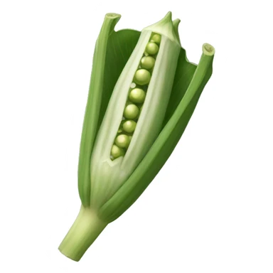 okra a single okra in a drawing format emoji sticker