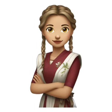 daughter of the nation with Latvian bow sticker