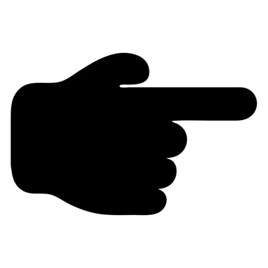 hand pointing forward sticker