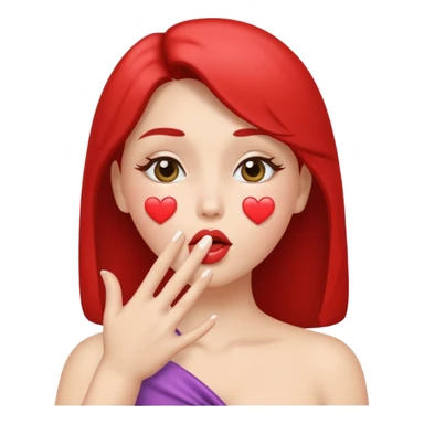 Heart eyes and blowing a kiss sticker