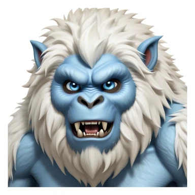 Cinematic Realistic WoW Yeti Portrait, head tilted dramatically with an exaggeratedly amused expression, blending epic primal power with an unexpected hint of playfulness. His robust, shaggy fur and expressive ice-blue eyes are rendered with lifelike texture and dynamic, frosty lighting, high shine, dramatic yet whimsical, capturing the essence of a yeti whose epic might is softened by a mischievous glint. sticker