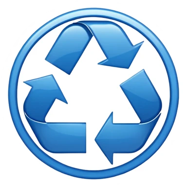 CIRCULO COM SETASSIMBOLO DE RECICLEAGEM REDONDO AZUL sticker