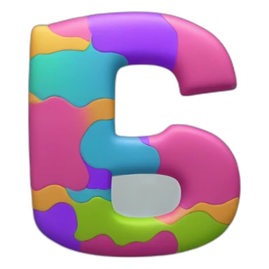 letters "ux" in 3d ugly colors sticker