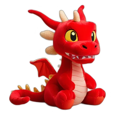 red chinese dragon jellycat toy sticker