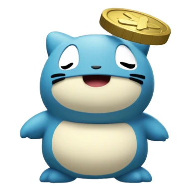 Can you create me a coin emote with wthe same color pattern as snorlax?  sticker