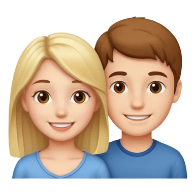 Intimate girl and boy sticker