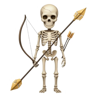 Skeleton with arrow  sticker