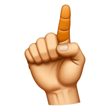 Backside of the Fist with the pointer finger knuckle up sticker