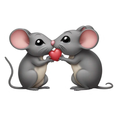 two mouses kissing sticker