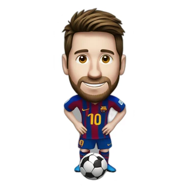 Messi avec le ballon d’or sticker