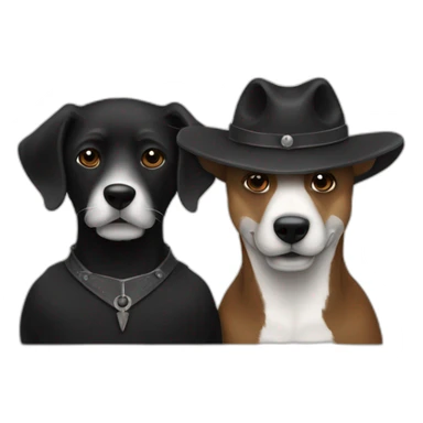 zorro abraza a perro sticker