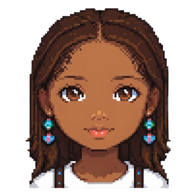 cute brown girl face sticker