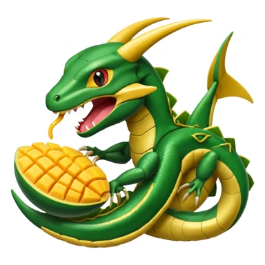 Rayquaza comiendo mango  sticker