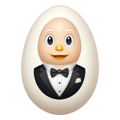 Egg wearing a tuxedo  sticker