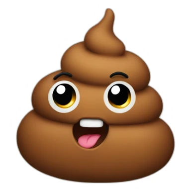 Cute poop sticker