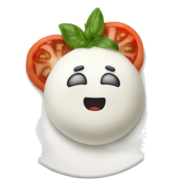 Mozzarella Buratta  on a plate  sticker