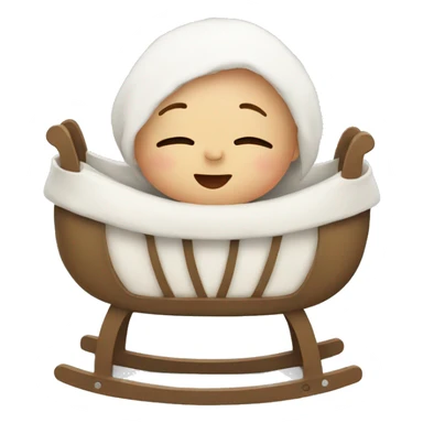 Newborn in a cradle sticker
