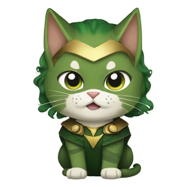 Loki from avengers mixed with a cat sticker