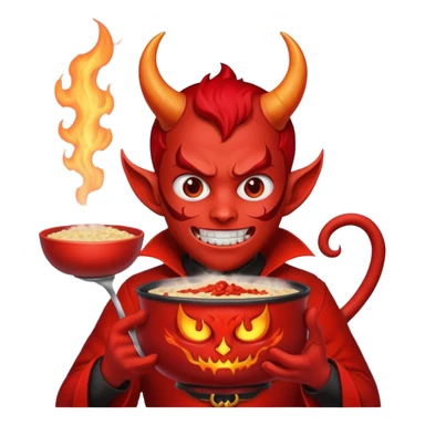 Hot, cereals and devil sticker