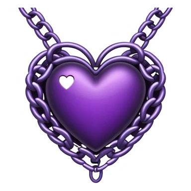 Dark purple heart in chains sticker
