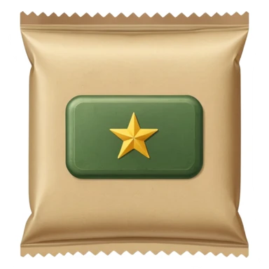military daily rations green color sticker