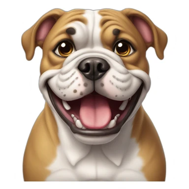 happy bulldog sticker