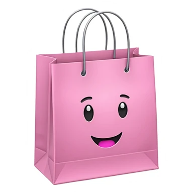 pink shopping bag sticker