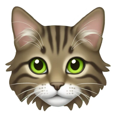 longhair brown tabby with green eyes in a christmas sweater sticker