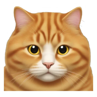 A fat obese orange cat  sticker