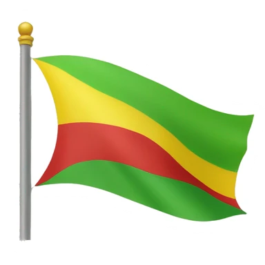 Green Yellow and red flag sticker