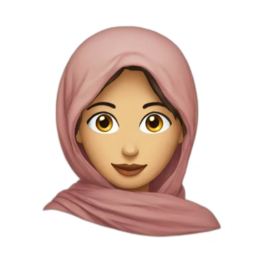 Pakistani girl large face scarf sticker