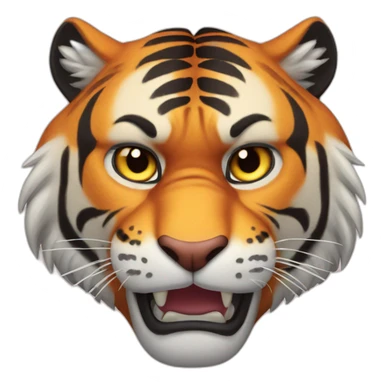 Angry tiger sticker