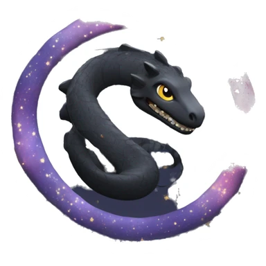 MAGICAL BLACK Ouroboros IN STARS, TANGLED sticker